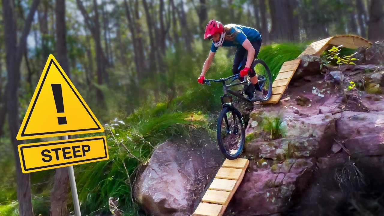 I Built a SKETCHY Skinny Bridge Down a Steep Rock Slab