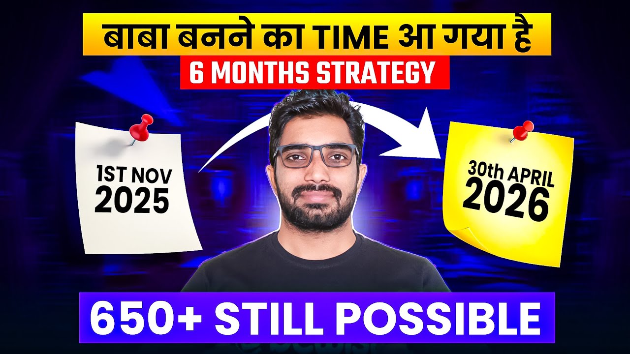 6 Months Strategy to crack NEET 2026 with 650+ Marks | November to April Study Plan by Sunil Sir