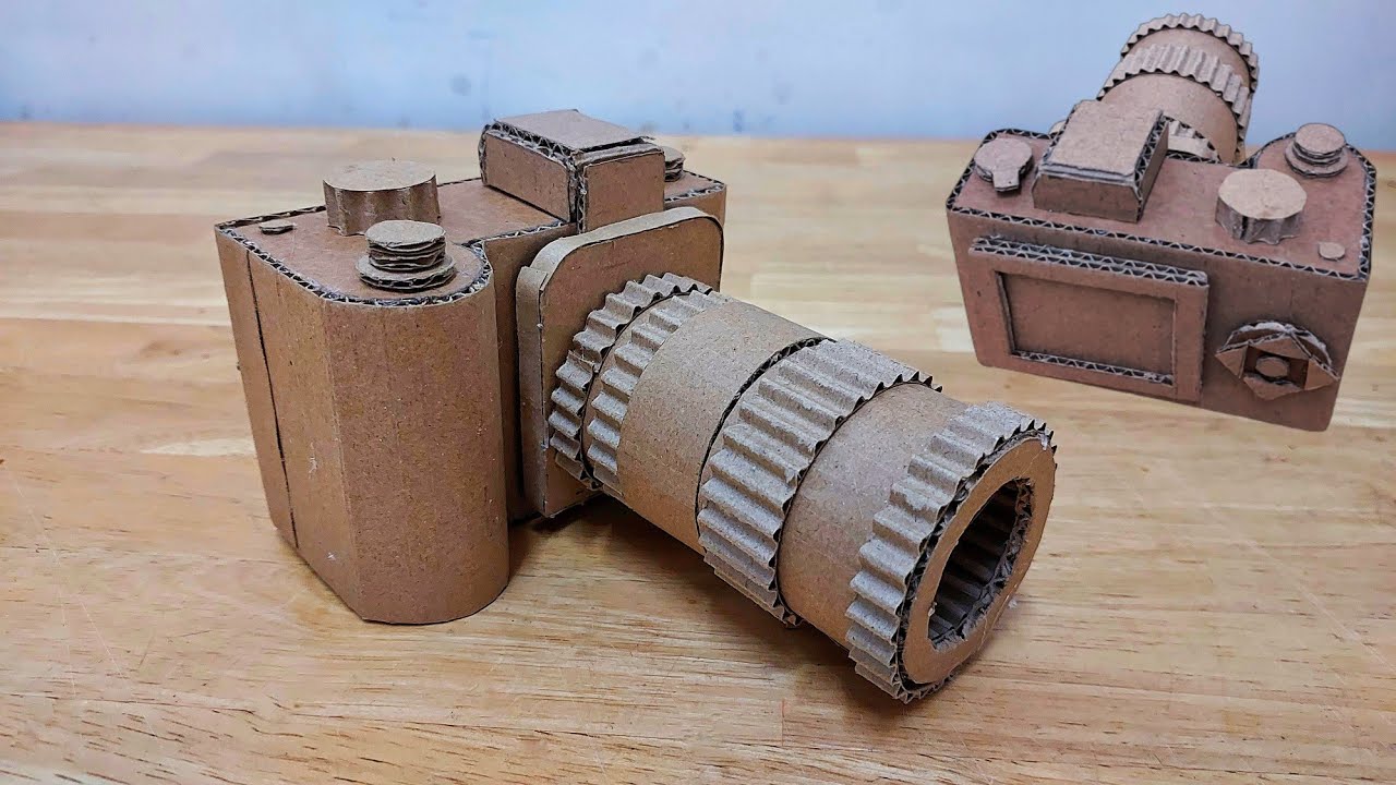 How to make DSLR Camera With Cardboard || Make Cardboard Digital camera
