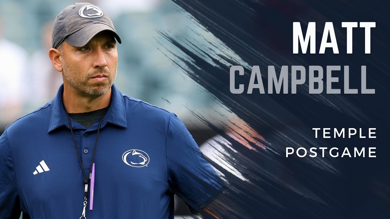 Главный тренер Penn State Мэтт Кэмпбелл о победе над Temple со счетом 27:9