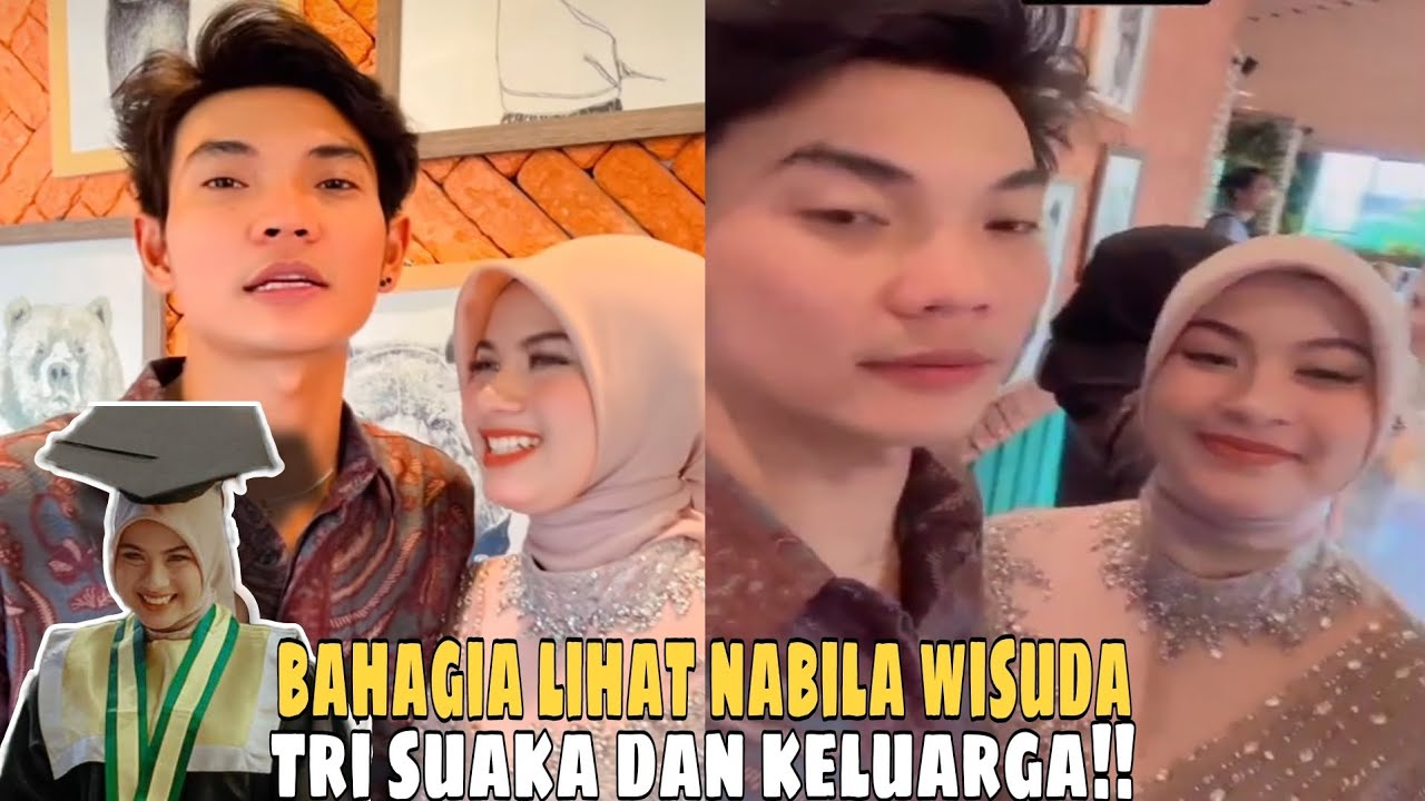 TRI SUAKA DAN KELUARGA BANGGA LIHAT ISTRI NABILA MAHARANI WISUDA‼️