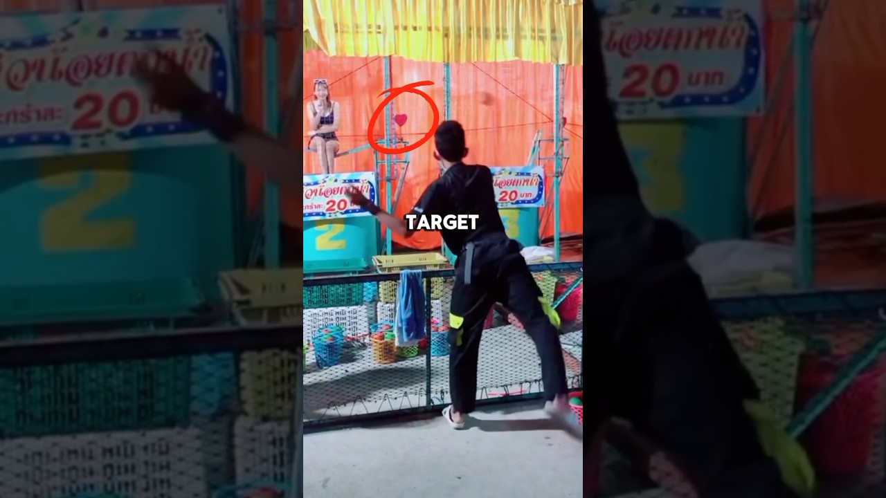Permainan pasar malam paling seru😱 #shortsfeed #reaction #games #viralvideo