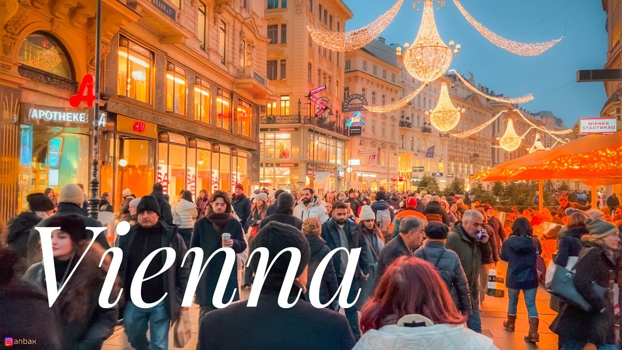 Magical Vienna Christmas Lights 🎄 | Stunning 4K Walking Tour Through City Center