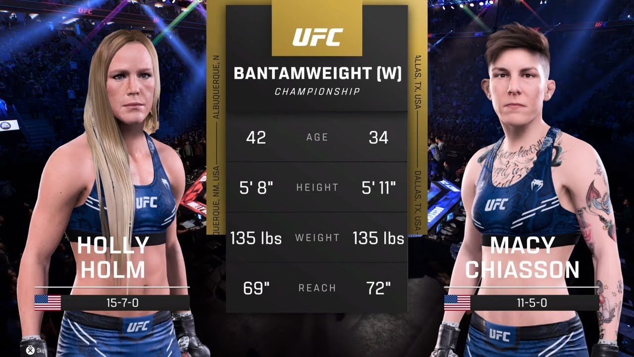 EA Sports UFC 5 Gameplay Holly Holm vs Macy Chiasson