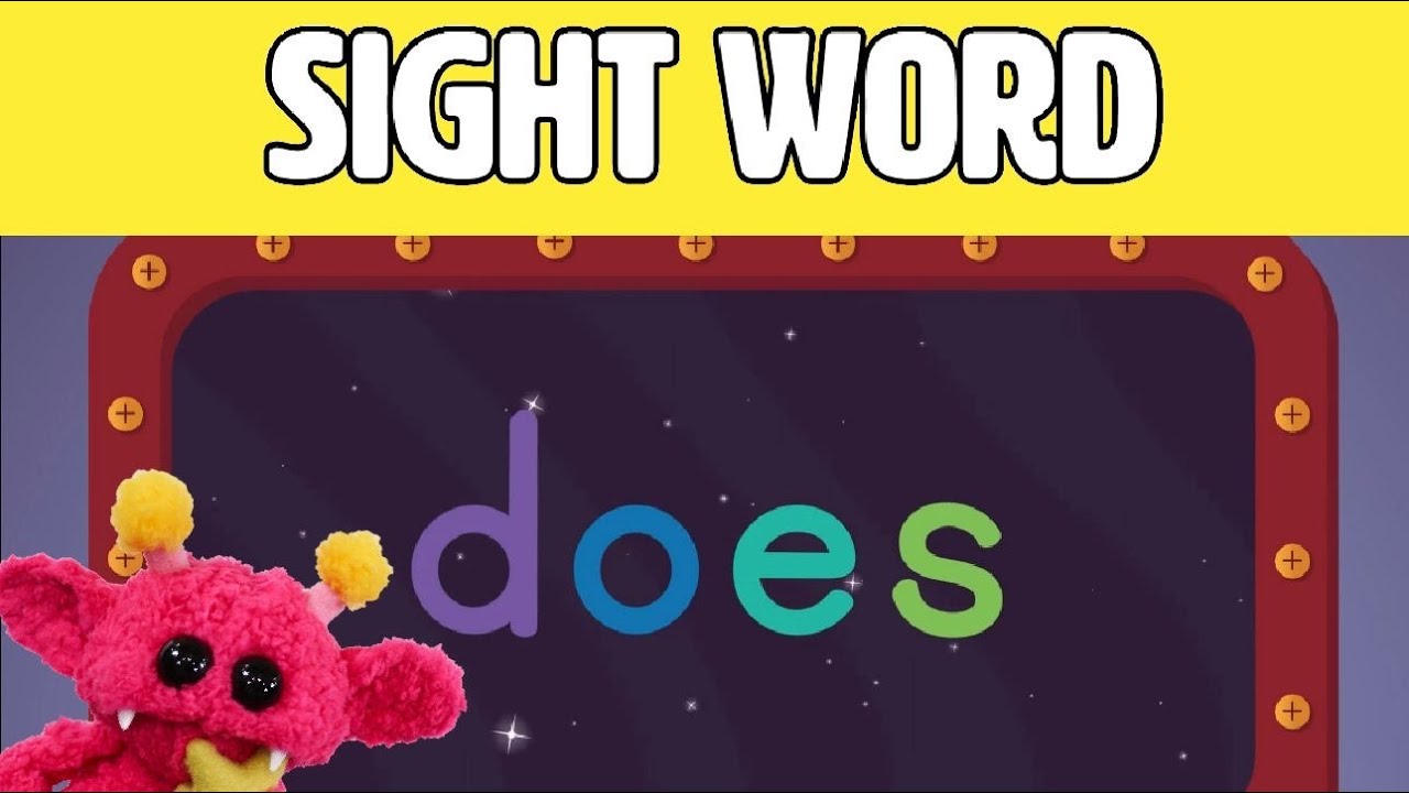 DOES - Let's Learn the Sight Word DOES with Hubble the Alien! | Nimalz Kidz! Songs and Fun!