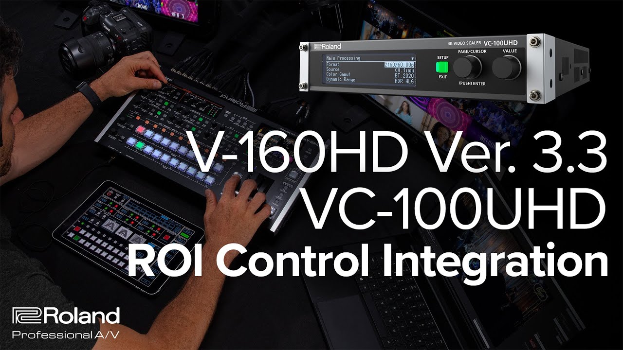 Roland V-160HD + VC-100UHD ROI Control Integration Tutorial