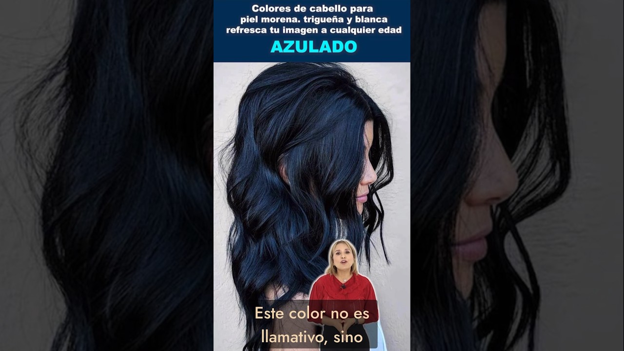 El cabello negro azulado es trendy internacionalmente @bettylazcano