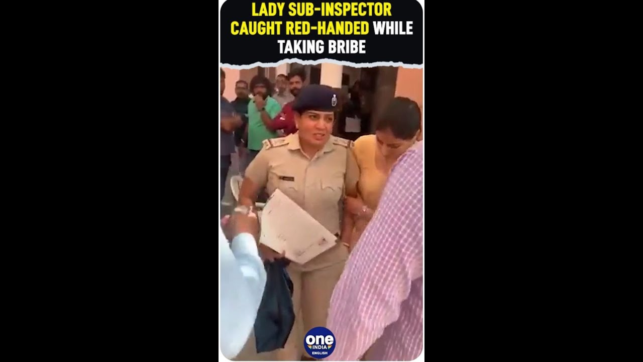 Watch: Female Police Officer caught while taking bribe