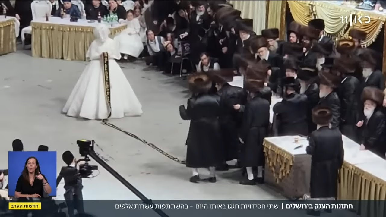 מזל טוב! עשרות אלפי חסידים רקדו בחתונות ענק של נכדי האדמו
