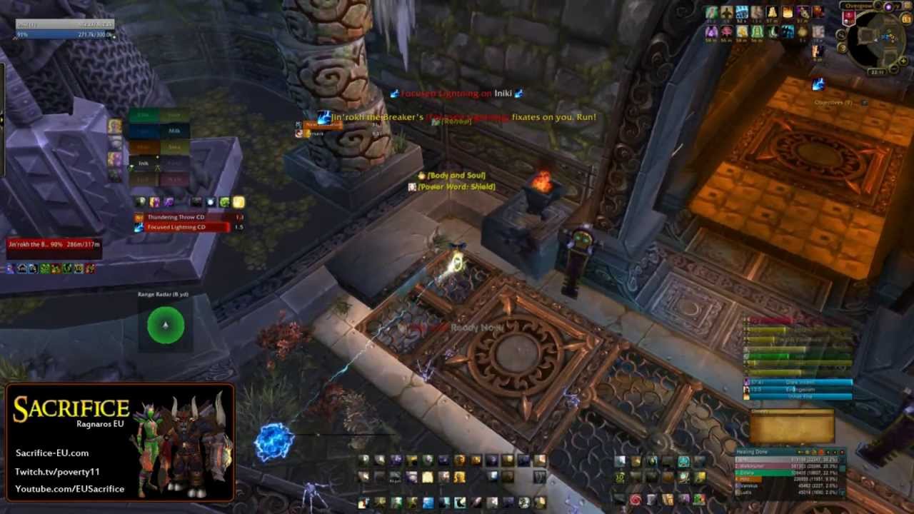 Sacrifice VS Jin'Rokh the Breaker HC - Disc Priest PoV