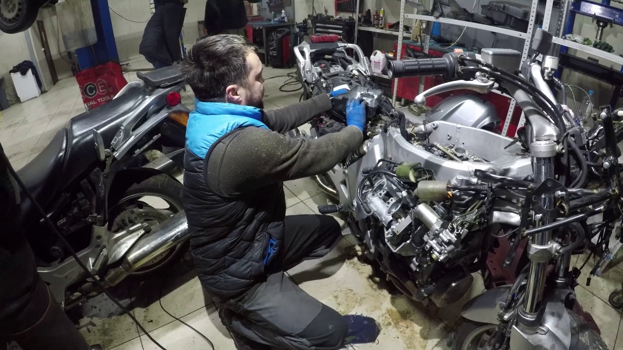 Ремонт Хонда ST1300 Pan European. Пуск двигателя. Repair Honda ST1300 Pan European