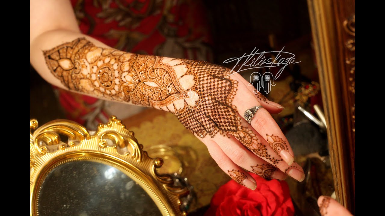 Indian Bridal Mehndi Henna design/Свадебное индийское мехенди, роспись хной