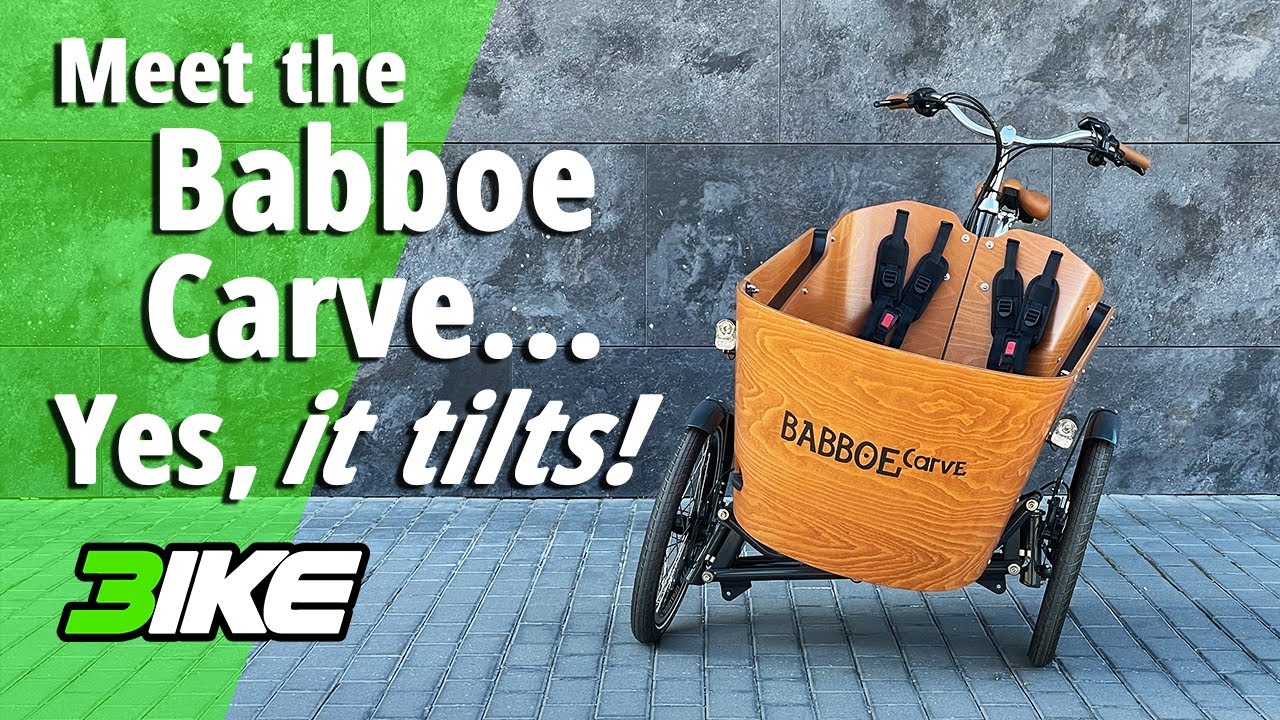Знакомьтесь с Babboe Carve — наклоняющимся грузовым трехколесным велосипедом!