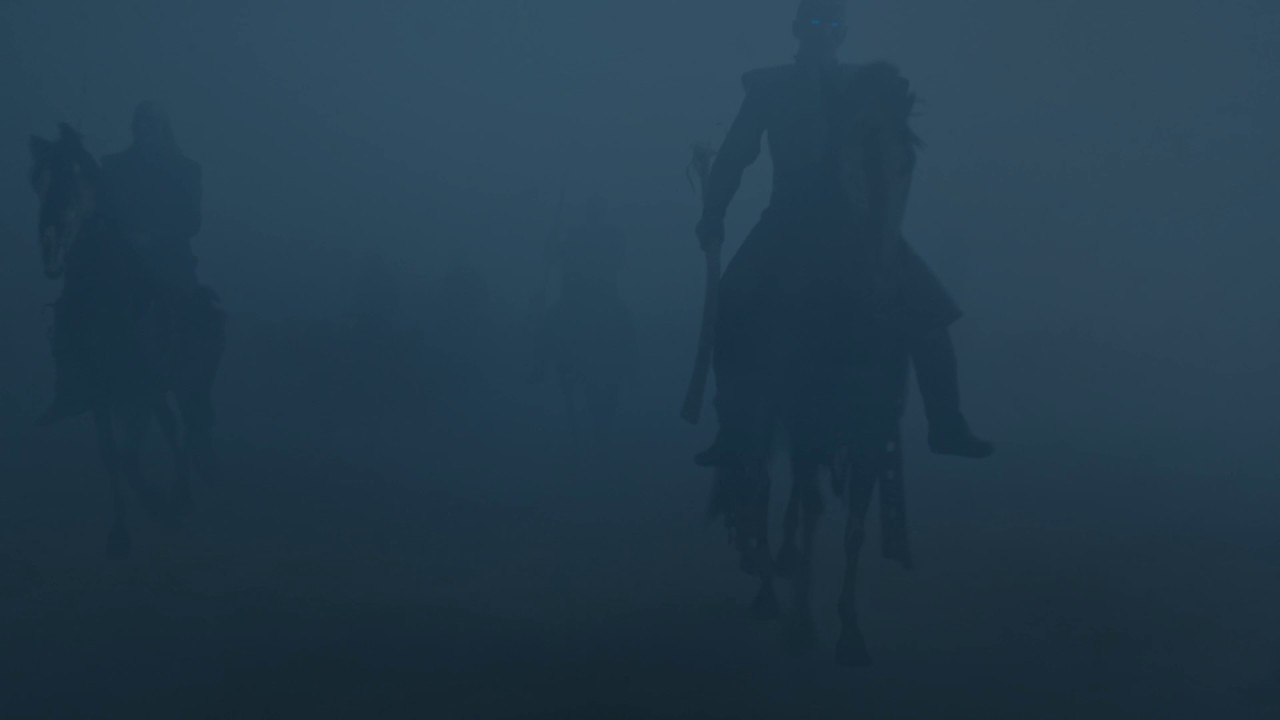 Game of Thrones 7x01 White Walkers walk with giants