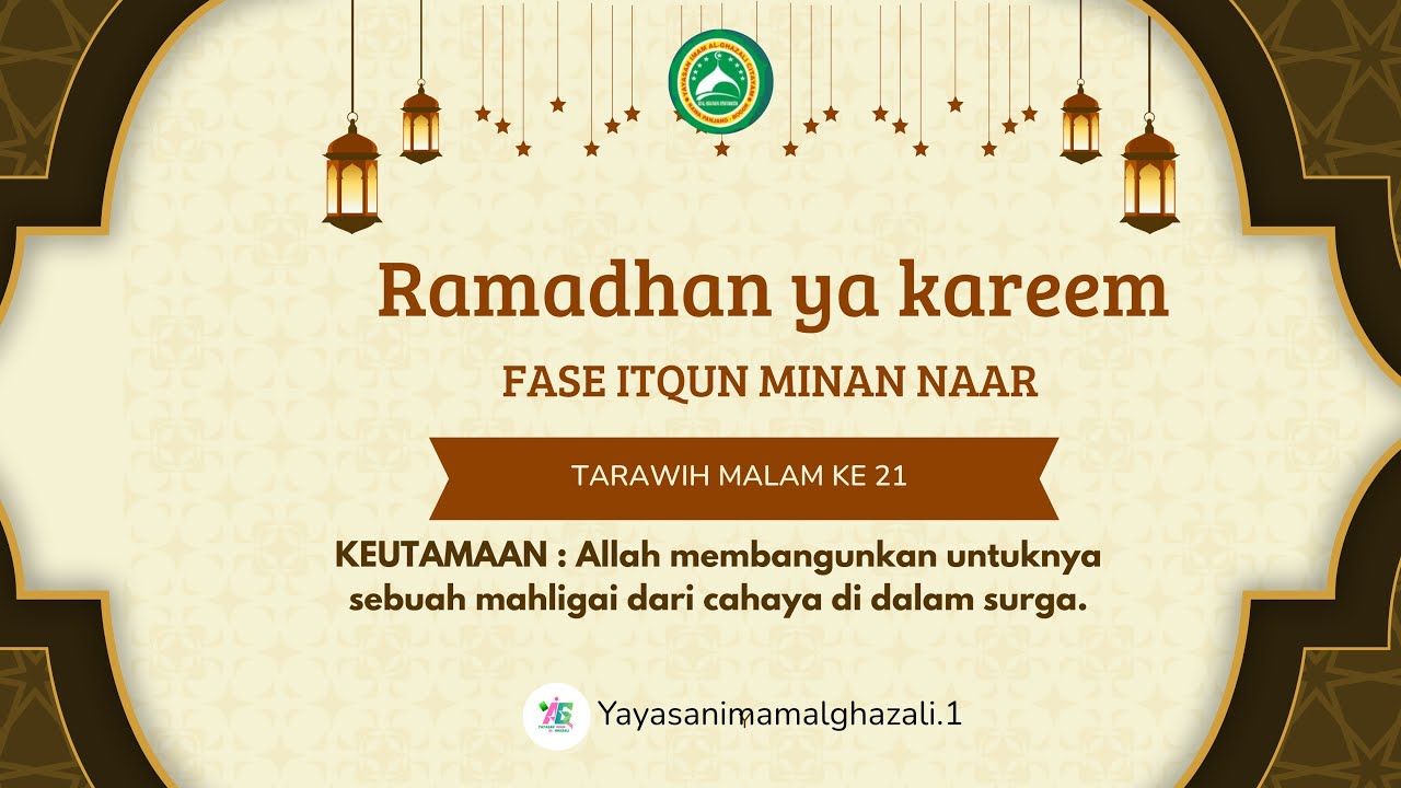 SHOLAT SUNNAH TARAWEH MALAM KE 21 BERJAMA'AH DI MASJID JAMI AL- GHAZALI - CITAYEM #livesekarang!