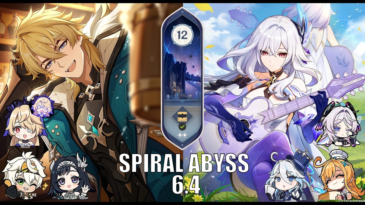 NEW 6.4 Spiral Abyss│C0R1 Varka & C0R1 Skirk Freeze Team│Genshin Impact