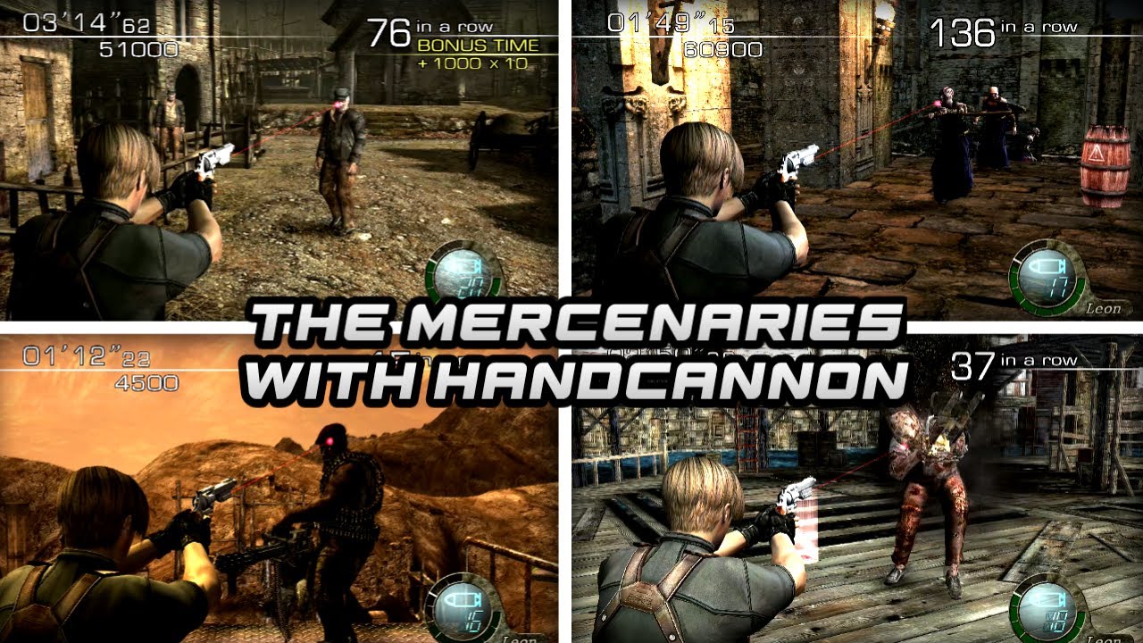 The Mercenaries with Handcannon | ALL STAGES | Resident Evil 4 HD Project