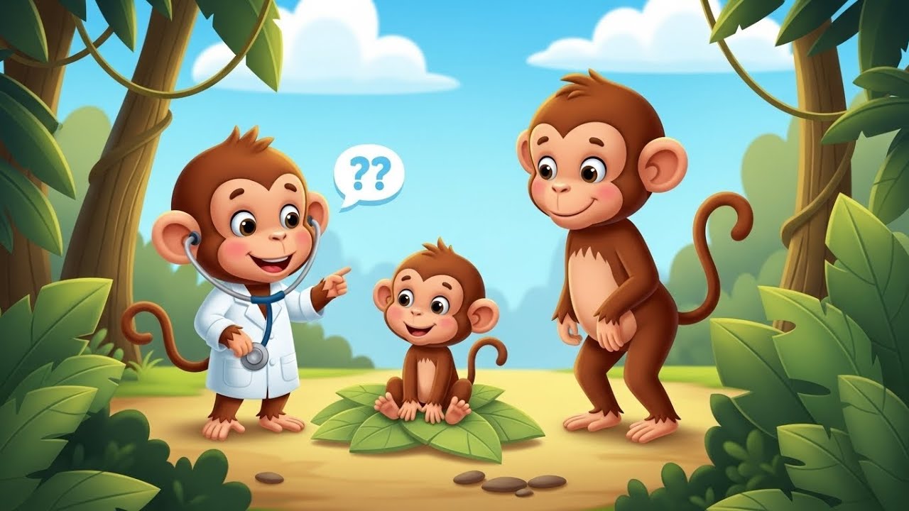 Five Little Monkeys Jumping on the Trampoline | kids nursery rhymes | Baby Song, Monkey Cartoon 🐒🎵