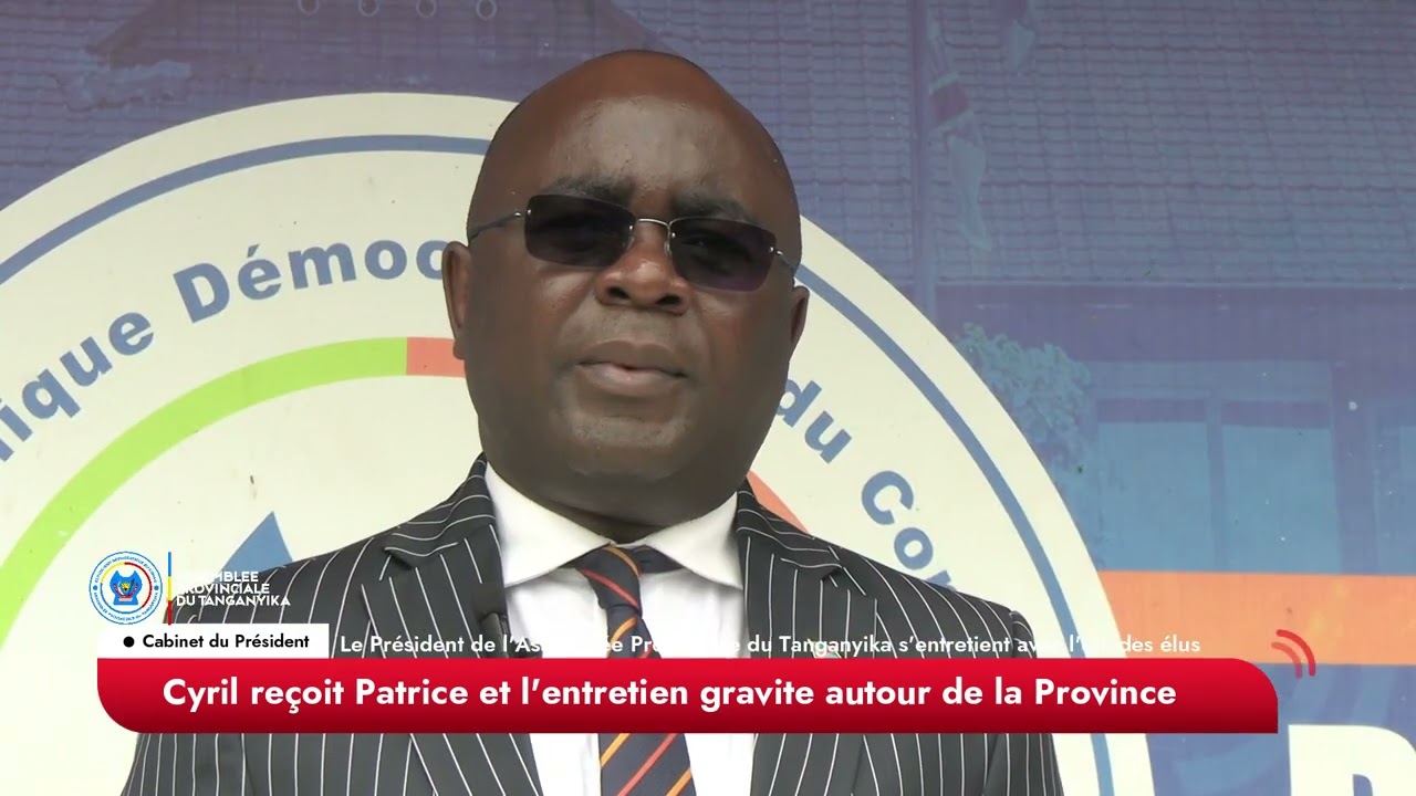 Le Président de l’Assemblée provinciale du Tanganyika, l’honorable Cyril Kimpu Awel, accompagné