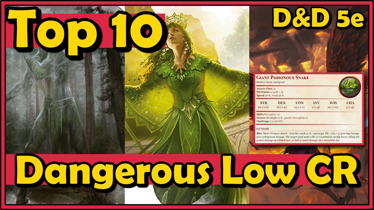 Top 10 Most Dangerous Really Low CR Monsters (CR 1 and lower) in DnD 5E