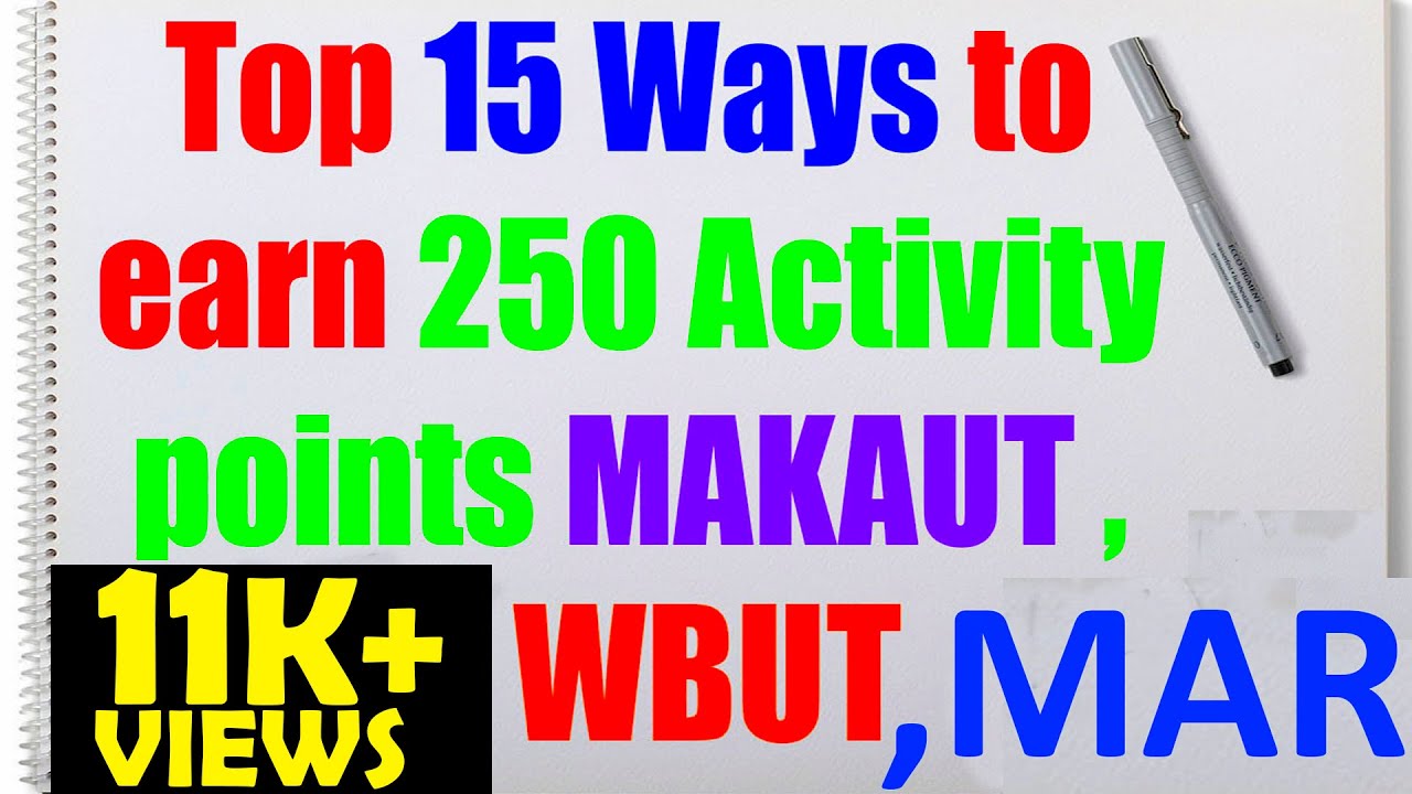 Top 15 ways to Earn 250 Activity Points for MAKAUT, WBUT students || THE TALENTED GUYS || TTG