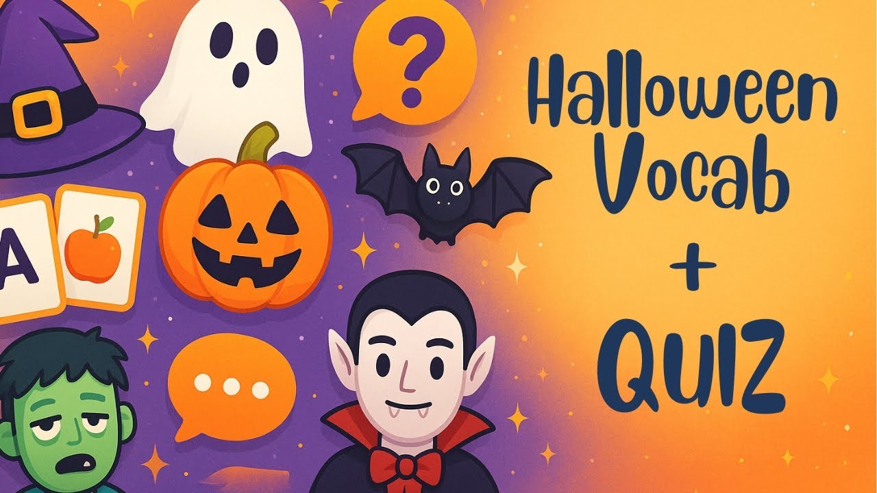 How To Teach Halloween Vocabulary to ESL Kids | Fun Actions & Quiz for Starters and Elementary