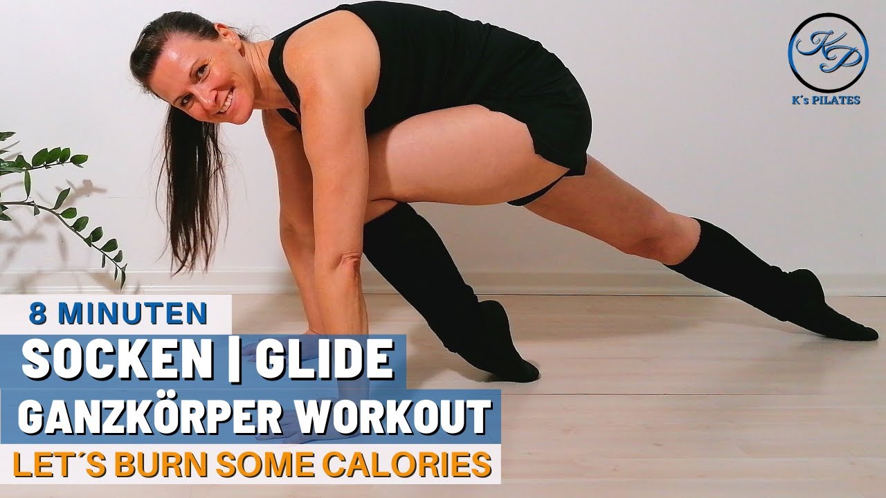 SOCKEN / SLIDER WORKOUT | 8 min Ganzkörper Übungen [ FATBURNER deluxe 🤣]