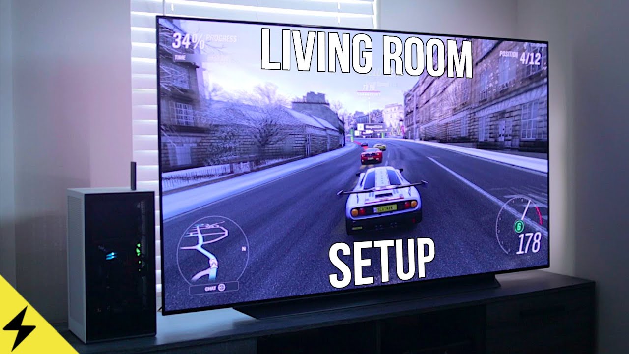 My PC Gaming Living Room Setup ft. the New LG CX 65 OLED TV!