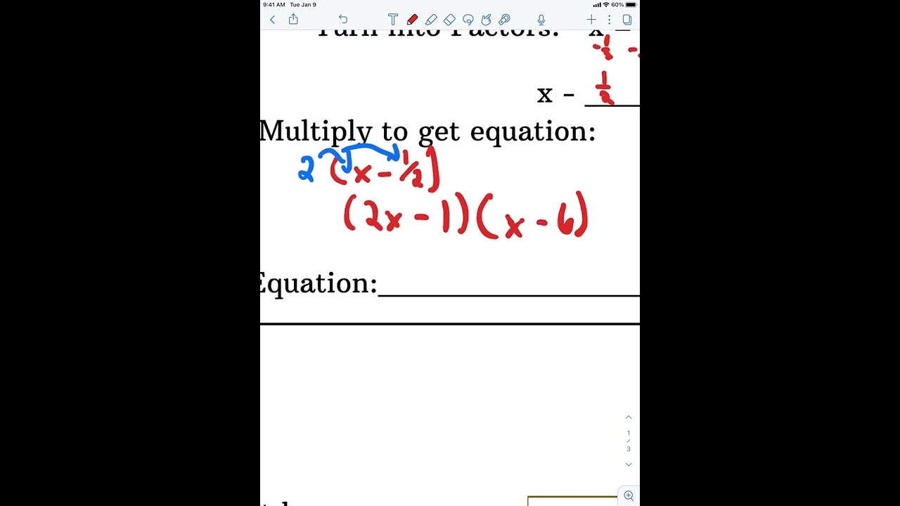 8.5 Writing Quadratic Equations