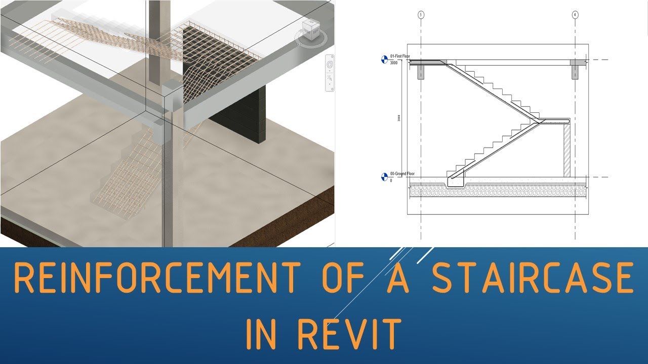 Reinforcement of a Concrete Staircase in Revit