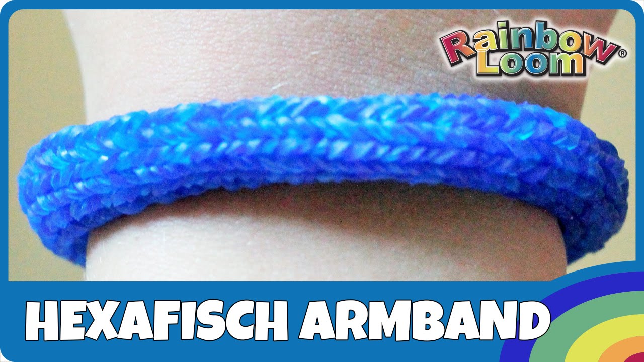 Rainbow Loom Hexafisch Armband - deutsche Anleitung