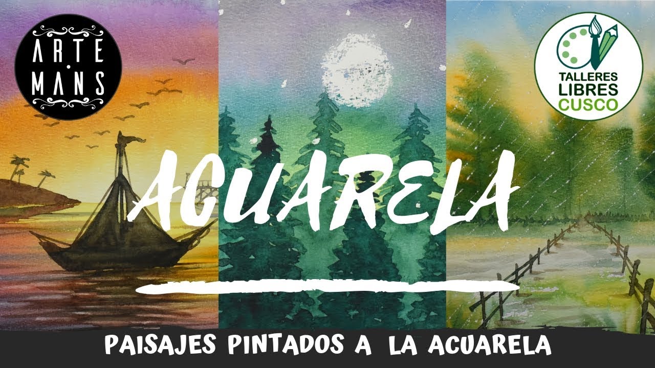 Cómo pintar con acuarelas - Paisajes - TALLERES LIBRES CUSCO.