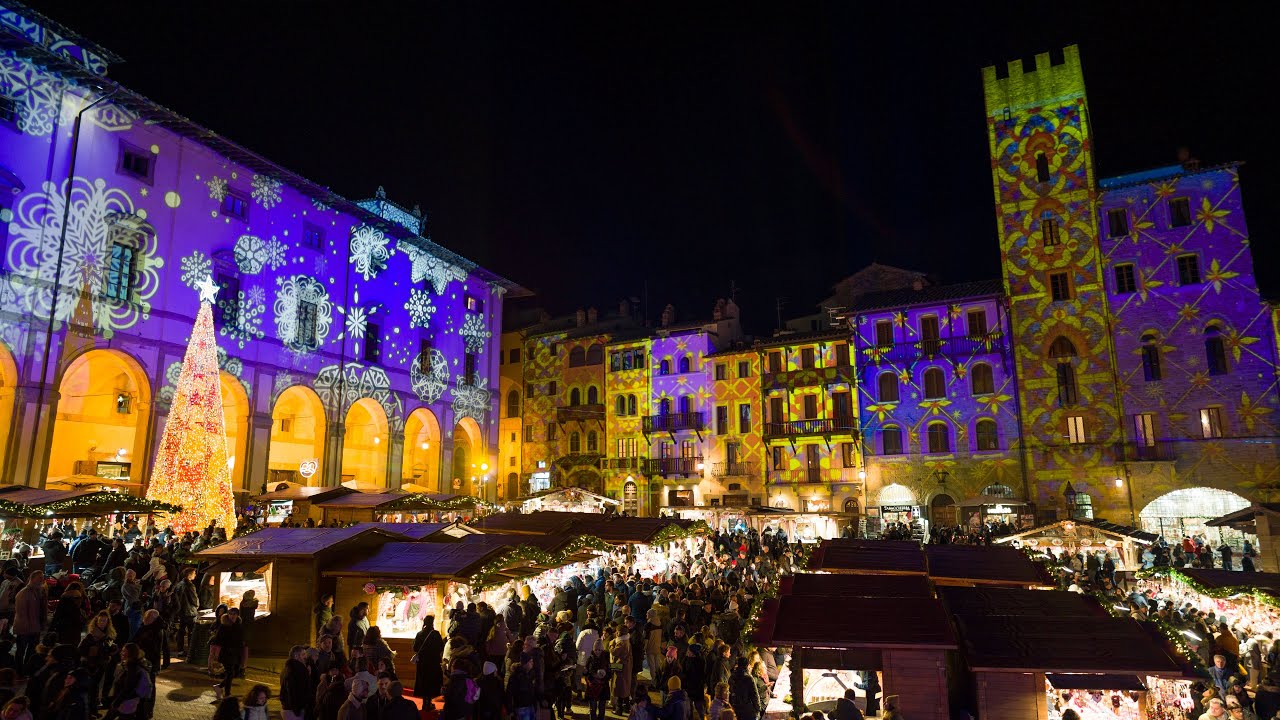 Mercatini di Natale di Arezzo - Arezzo Christmas Market in 4K HLG-HDR