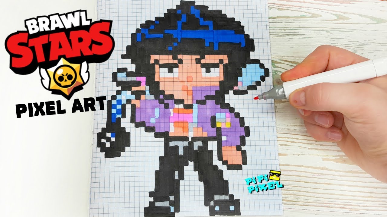 БИБИ -BRAWL STARS РИСУНКИ ПО КЛЕТОЧКАМ - PIXEL ART