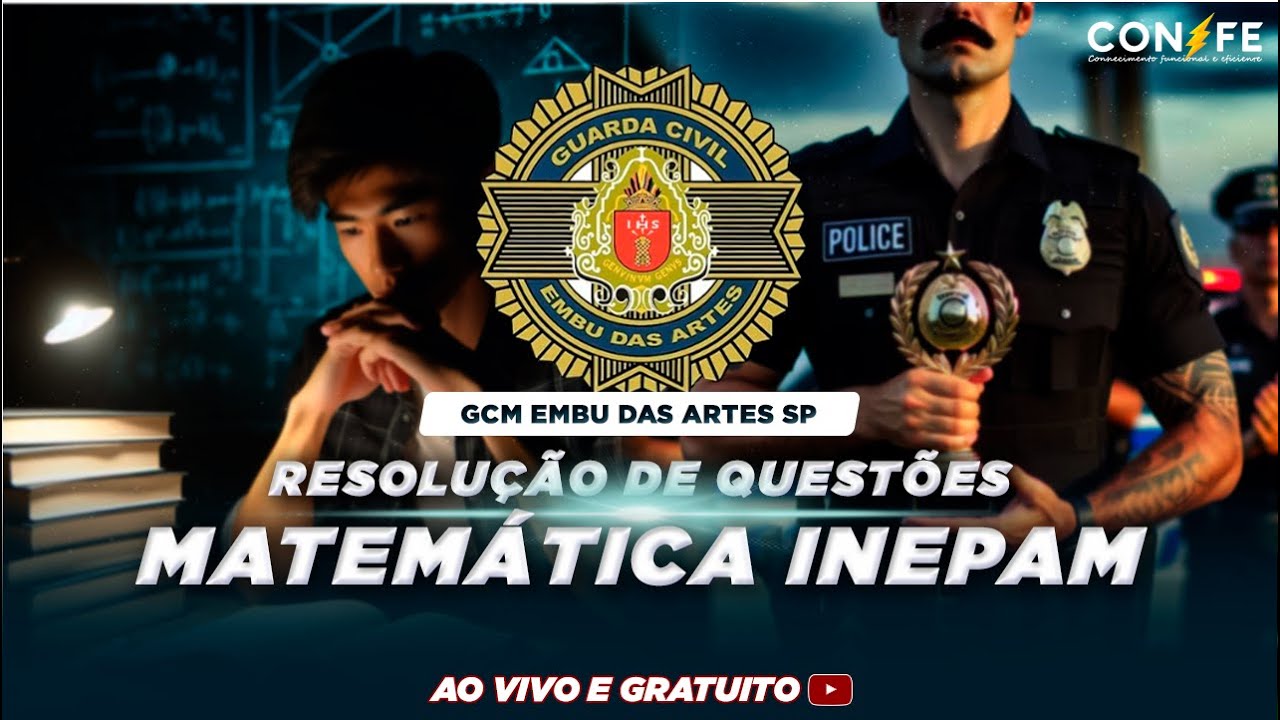 MATEM&Aacute;TICA INEPAM l Resolu&ccedil;&atilde;o de quest&otilde;es + Teoria l 100% FREE I Confe Concursos