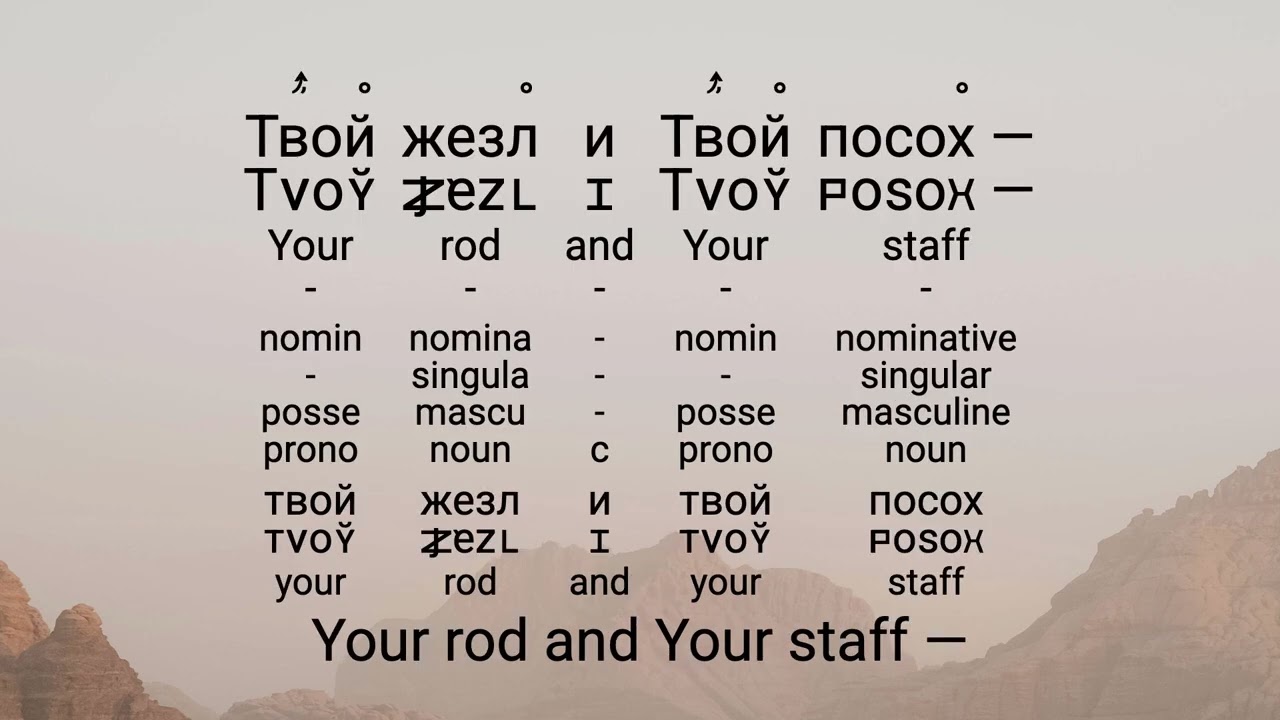 Learn Psalm 23 in Russian (Псалтирь 22 NRT) | Interlinear Russian&ndash;English Bible for Russian Learners