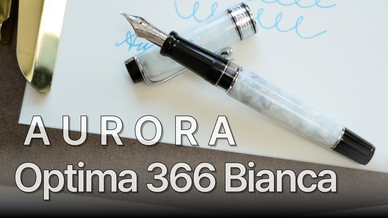 #166 오로라 옵티마 366 비앙카 만년필 리뷰와 옵티마 라인업 정리 Aurora Optima 366 Bianca Fountain Pen Review