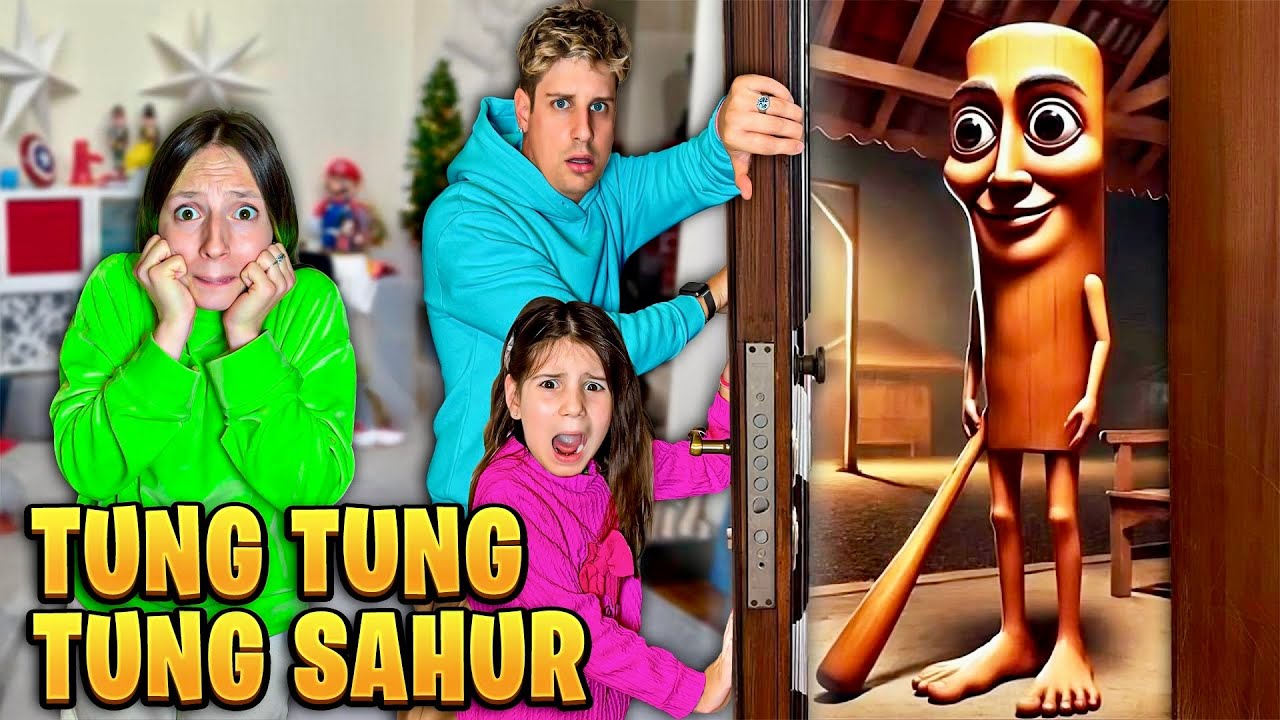 AURORA E PAP&Agrave; MIKE CON LAURA SCOPRE CHE TUNG TUNG SAHUR &Egrave; ENTRATO IN CASA NOSTRA NELLA VITA REALE!