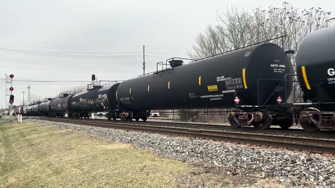 3/18/26 - CSX #5482 ES44DC & LSRC #6453 SD70ACe-T4 NB empty racks + Dow Chem tankers via Plymouth