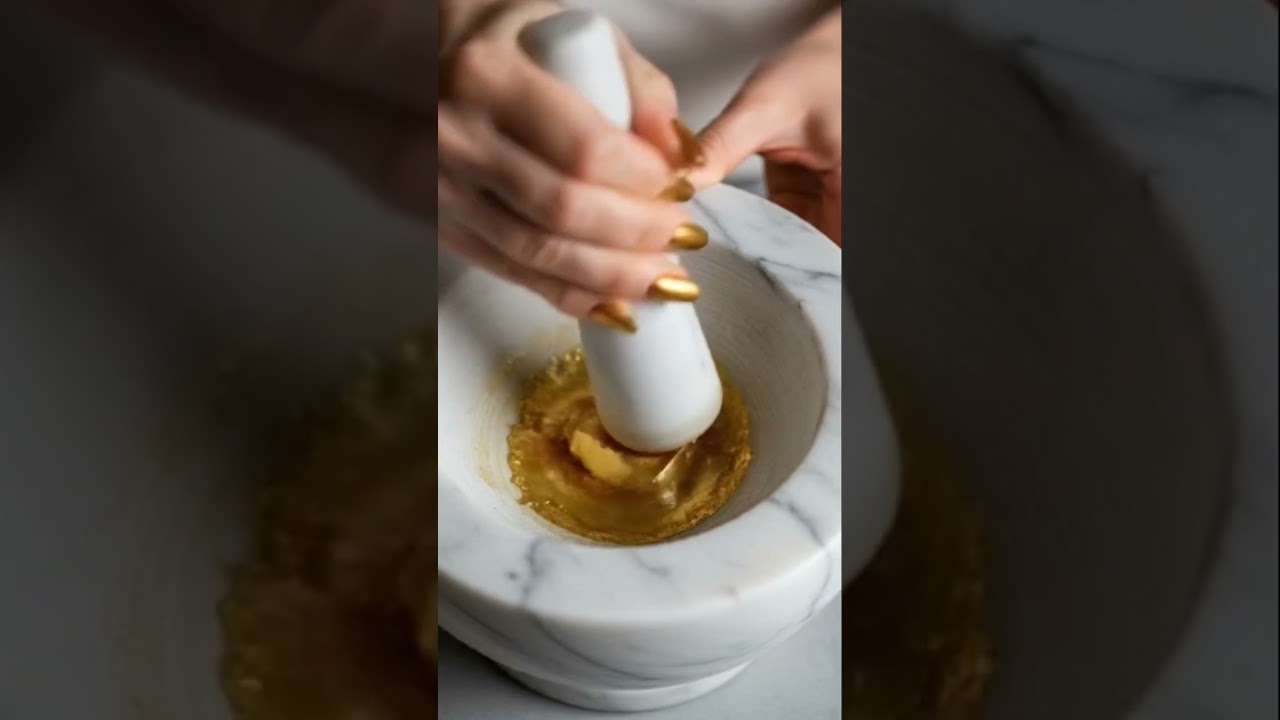Making Liquid Gold With A Pestle #shorts#asmr#aiart#satisfying