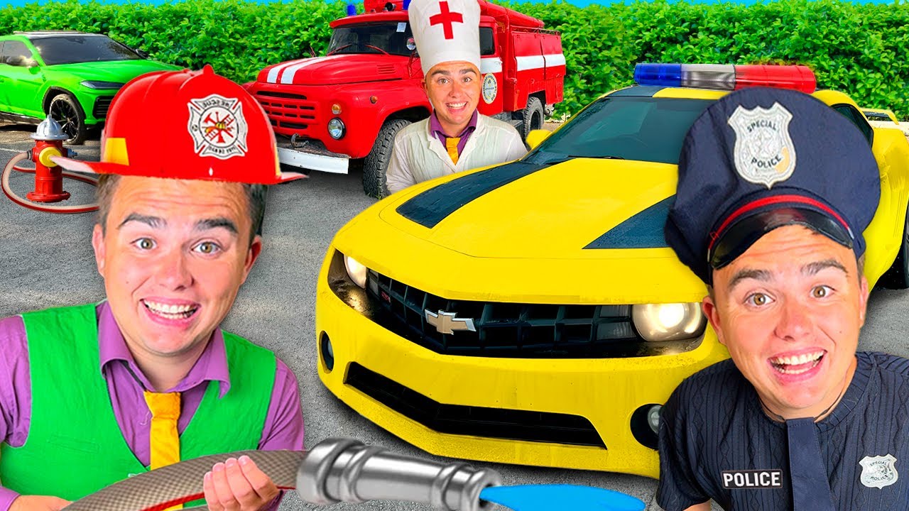 Пробую разные профессии и помогаю людям! Самые популярные комедийные видео с пожарной и полицейск...