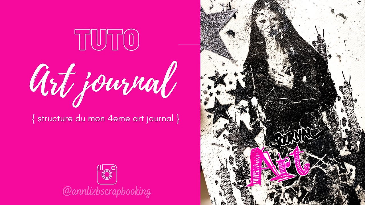 Tuto structure art journal : tissus et transfert gell press