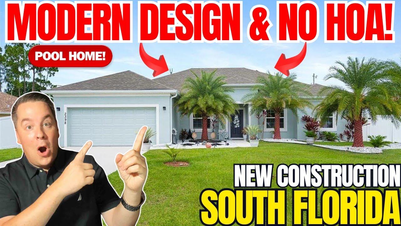 Pool Home for Sale South Florida NO HOA Corner Lot Near West Palm and Miami in Port St. Lucie FL