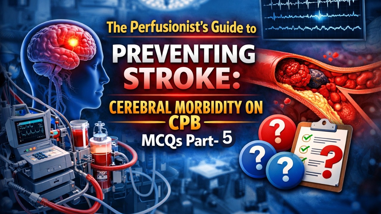 The Perfusionist’s Guide to Preventing Stroke Cerebral Morbidity on CPB MCQs Part 5 #cardiology