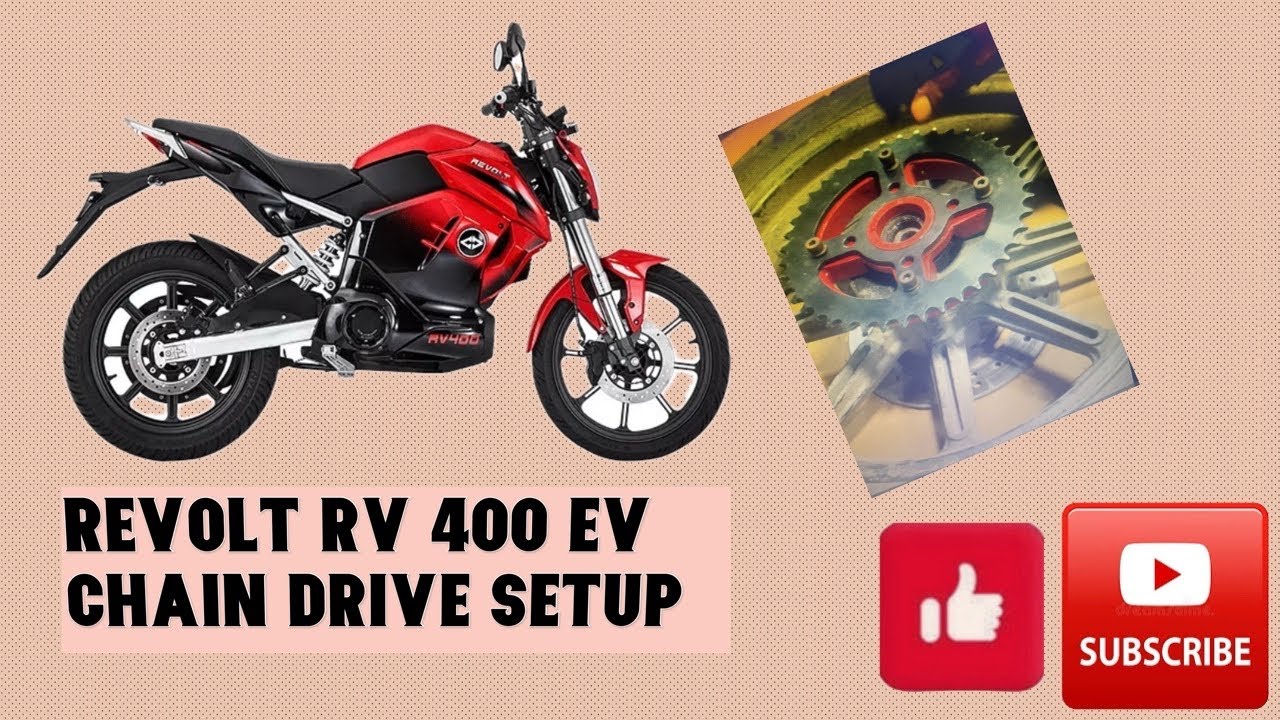 Revolt RV 400  EV Review & chain set installation - whatsapp- 9913975111
