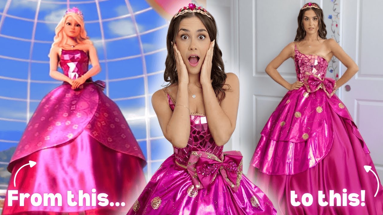 Making a REAL LIFE Barbie Princess Charm School Dress!