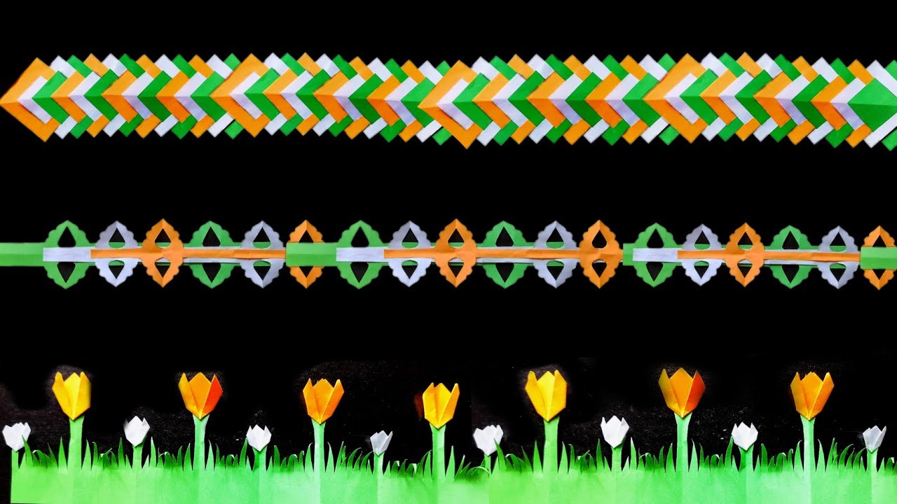Independence Day Board Decoration| Tricolor Border Designs for Independence Day