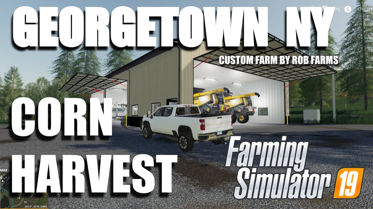 Corn Harvest Georgetown NY FS19 | USA MAP | PC MAP | Timelapse | Farming Simulator 19 | RTX3080
