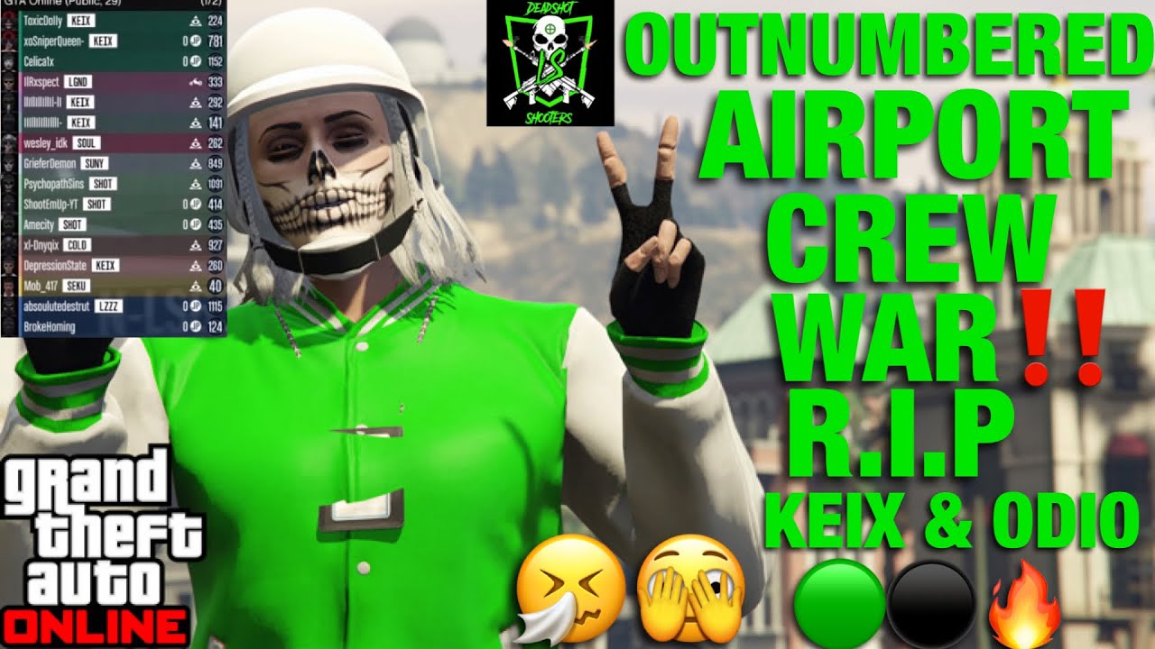 (GTA 5 ONLINE) DIRTY TRYHARD CREWS GET DESTROYED IN AIRPORT CVC!🔥😱| R.I.P KEIX & ODIO CREW🟢⚫️