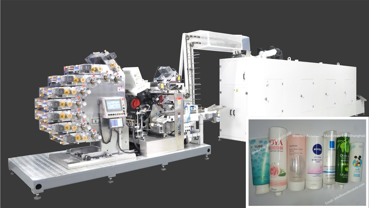 8 color offset printer/ 8 color tube offset printing machine for plastic PE tube similar to Polytype